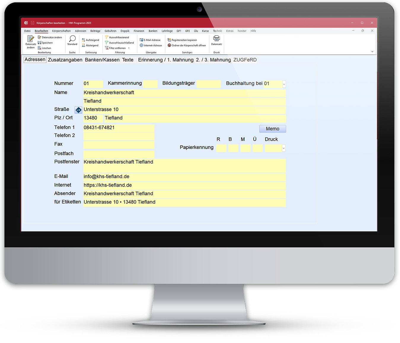 KCS Software auf einem Laptop